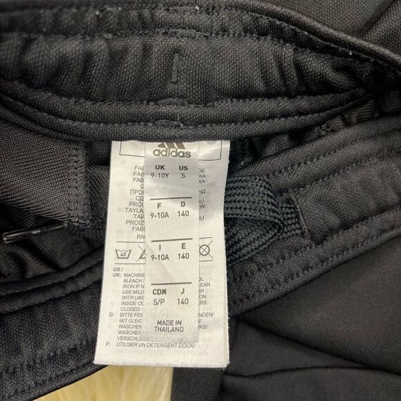 Adidas tricot black/multi colored track pants sz small - Picture 3 of 5